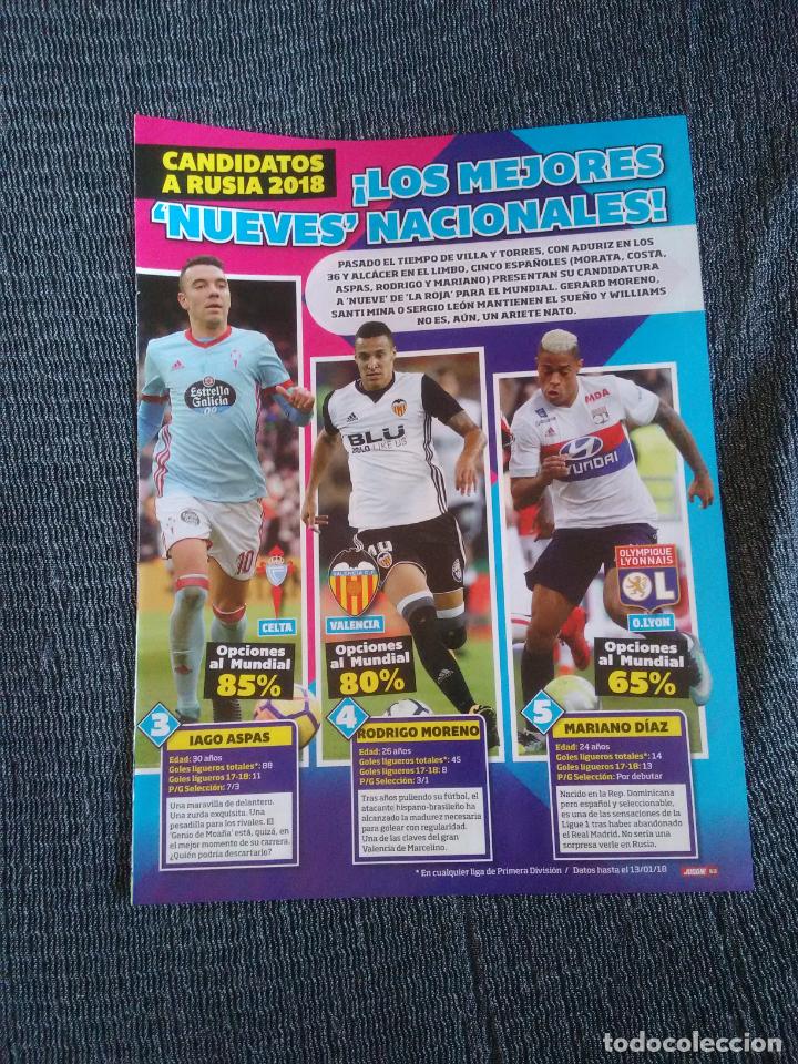 Sammelleidenschaft Sport: IAGO ASPAS CELTA VIGO, RODRIGO MORENO VALENCIA, MARIANO OLYMPIQUE LYON REPORTAJE 1 P&Aacute;G REVISTA JUG&Oacute;N
