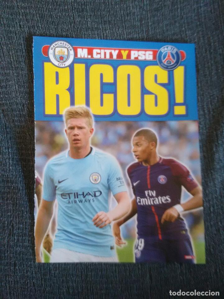 Coleccionismo deportivo: TIPO P&Oacute;STER DE BRUYNE MANCHESTER CITY Y MBAPP&Eacute; PSG + REPORTAJE 1 P&Aacute;G REVISTA JUG&Oacute;N EQUIPOS RICOS