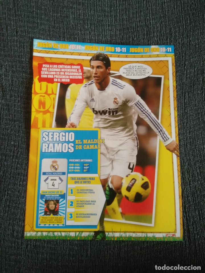 Coleccionismo deportivo: SERGIO RAMOS REAL MADRID TIPO P&Oacute;STER 1 P&Aacute;GINA REVISTA JUG&Oacute;N DATOS + CESC ARSENAL Y RA&Uacute;L SCHALKE 04