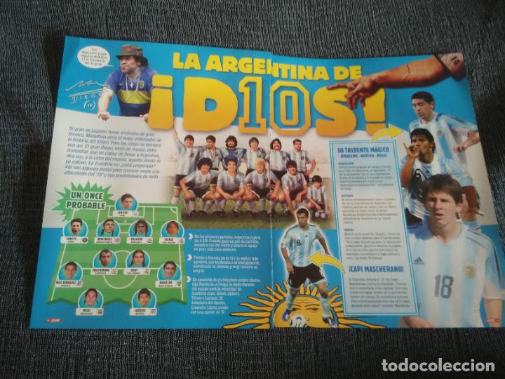 Coleccionismo deportivo: ARGENTINA MUNDIAL: MESSI RIQUELME MASCHERANO AGUERO DIEGO MARADONA REPORTAJE 3 P&Aacute;GINAS REVISTA JUG&Oacute;N