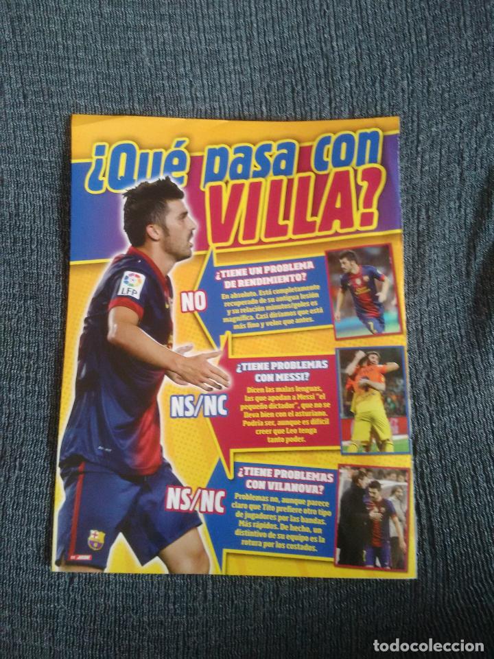 Coleccionismo deportivo: DAVID VILLA BARCELONA BAR&Ccedil;A TIPO P&Oacute;STER 1 P&Aacute;G REVISTA JUG&Oacute;N, LARSSON VALLADOLID FERN&Aacute;NDEZ ZARAGOZA..