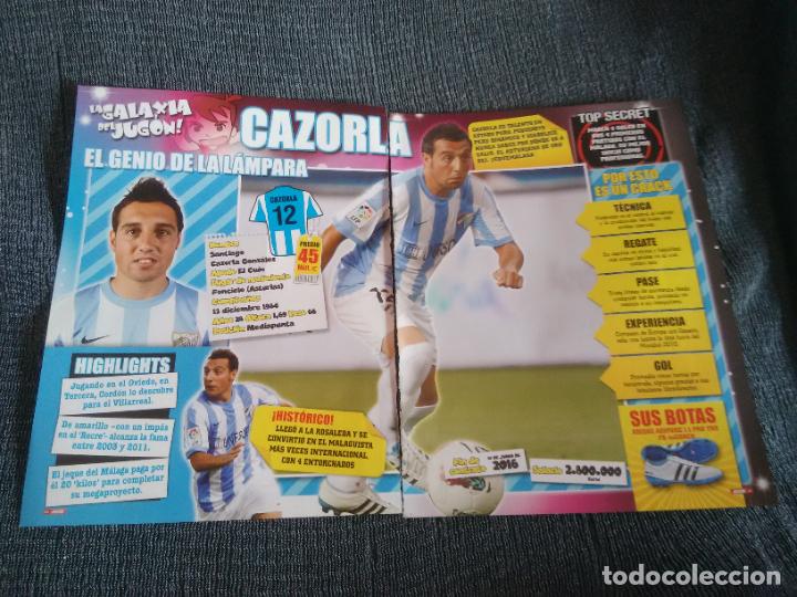 Coleccionismo deportivo: SANTI CAZORLA M&Aacute;LAGA P&Oacute;STER 1 P&Aacute;G REVISTA REPORTAJE GALAXIA DEL JUG&Oacute;N, NEYMAR MESSI CRISTIANO CUENCA