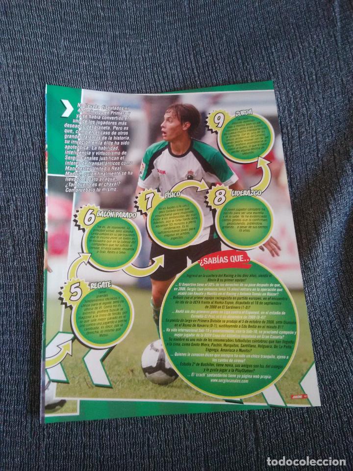 Colecionismo desportivo: SERGIO CANALES RACING SANTANDER TIPO P&Oacute;STER 1 P&Aacute;G REVISTA JUG&Oacute;N, REPORTAJE SPORTING GIJ&Oacute;N LORA BOTIA