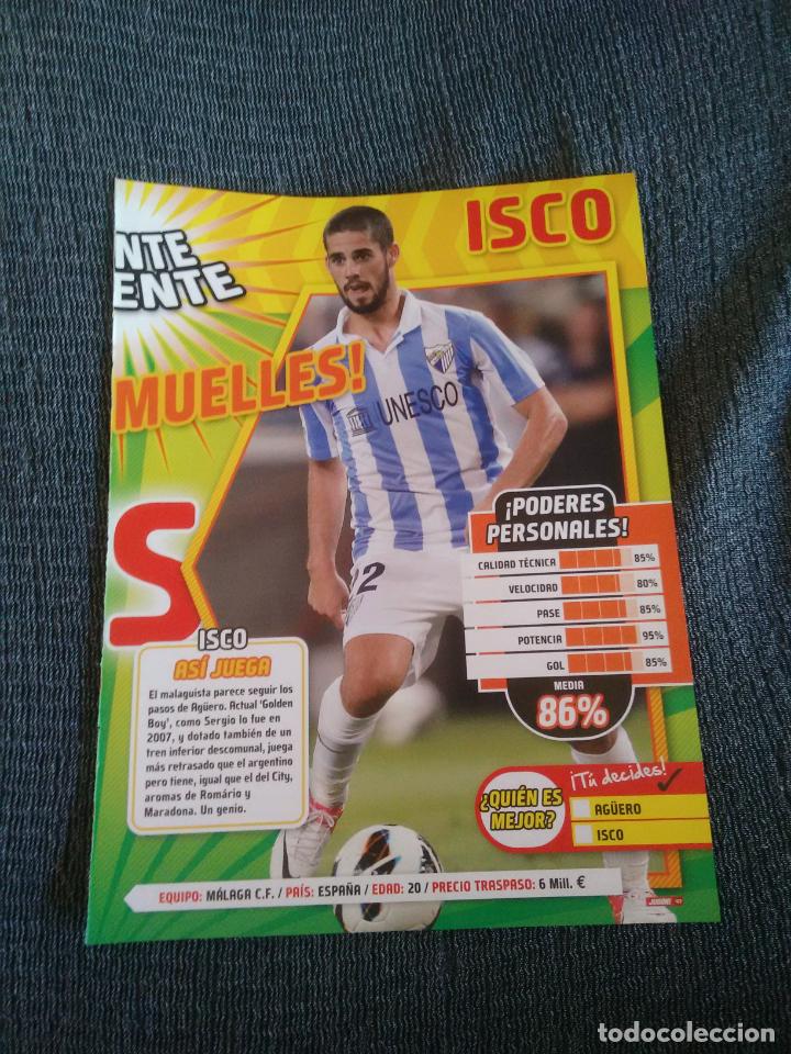 Coleccionismo deportivo: ISCO M&Aacute;LAGA TIPO POSTER 1 P&Aacute;GINA REVISTA JUG&Oacute;N DATOS + JAVI MARTINEZ MATA ALBIOL BUSQUETS ESPA&Ntilde;A
