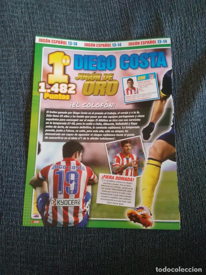 Collectionnisme sportif: DIEGO COSTA ATL&Eacute;TICO DE MADRID, ANDR&Eacute;S INIESTA XAVI BARCELONA BAR&Ccedil;A REPORTAJE 2 P&Aacute;G REVISTA JUG&Oacute;N