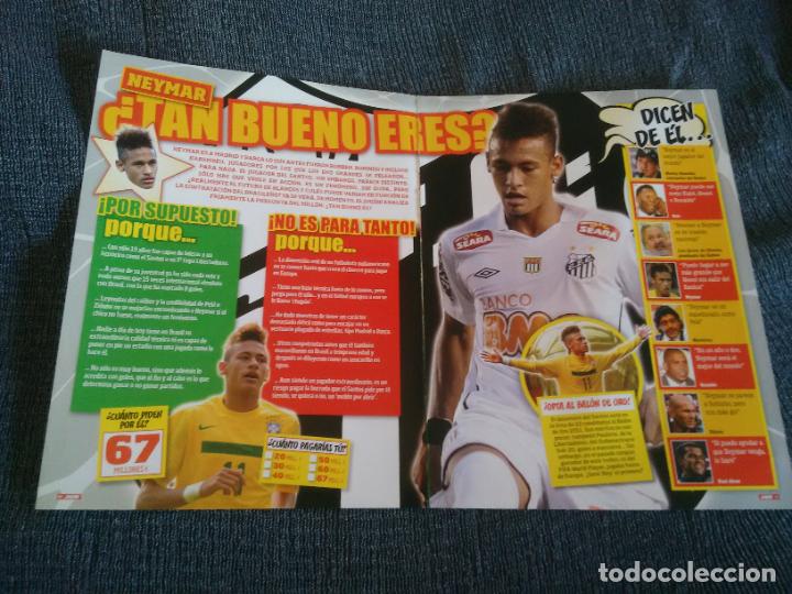 Coleccionismo deportivo: NEYMAR BRASIL Y SANTOS TIPO P&Oacute;STER + REPORTAJE REVISTA JUG&Oacute;N, LEVANTE PUBLICIDAD ADIDAS MESSI VILLA