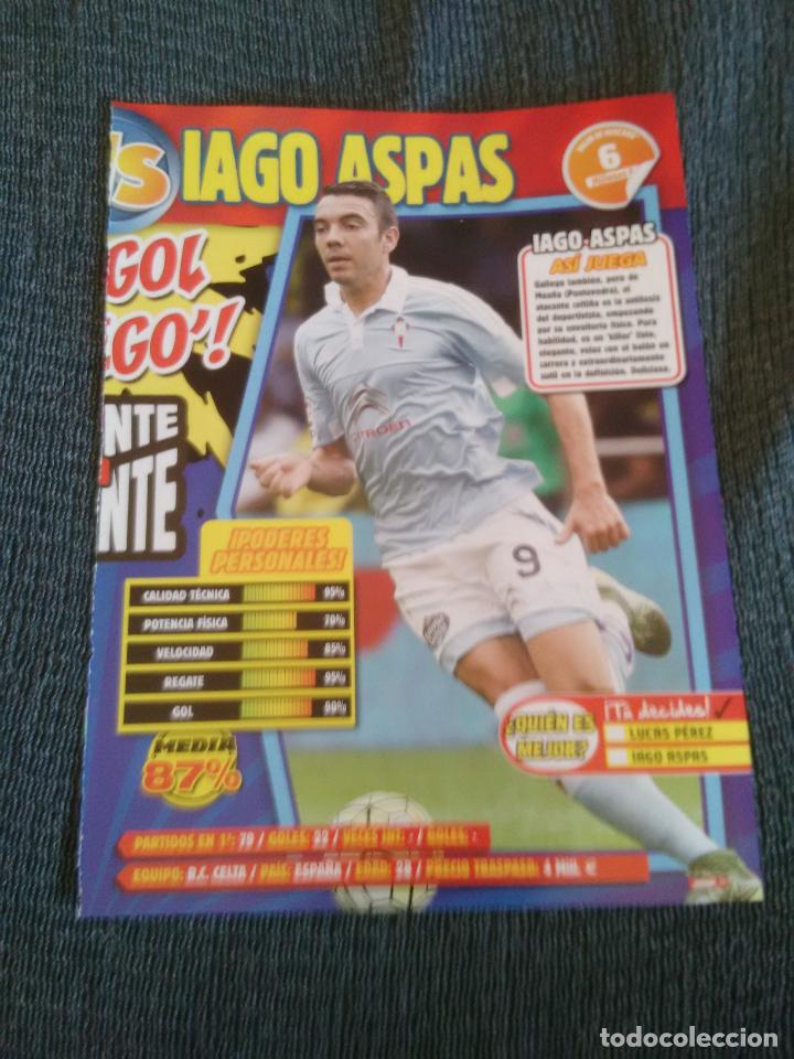 Sammelleidenschaft Sport: IAGO ASPAS CELTA DE VIGO TIPO P&Oacute;STER 1 P&Aacute;G REVISTA JUG&Oacute;N + CARAS NUEVAS BRUMA Y DEYVERSON LEVANTE