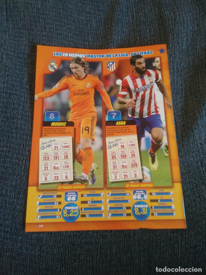 Coleccionismo deportivo: MODRIC REAL MADRID ARDA TURAN KOKE ATL&Eacute;TICO RAKITIC SEVILLA - DOBLE TIPO P&Oacute;STER 1 P&Aacute;G REVISTA JUG&Oacute;N