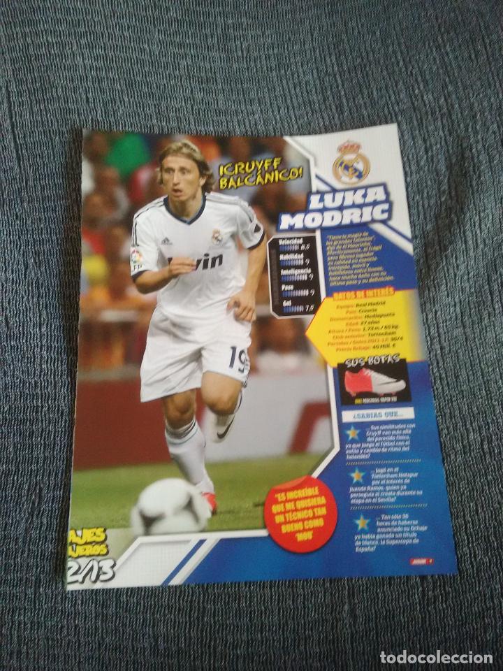 Coleccionismo deportivo: LUKA MODRIC REAL MADRID EMRE BELOZOGLU ATL&Eacute;TICO MADRID - DOBLE TIPO P&Oacute;STER 1 P&Aacute;G REVISTA JUG&Oacute;N