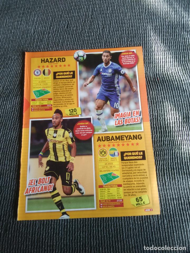 Coleccionismo deportivo: HAZARD CHELSEA AUBAMEYANG BORUSSIA VERRATTI PSG MBAPP&Eacute; MONACO TIPO POSTER 2 P&Aacute;G REVISTA JUG&Oacute;N