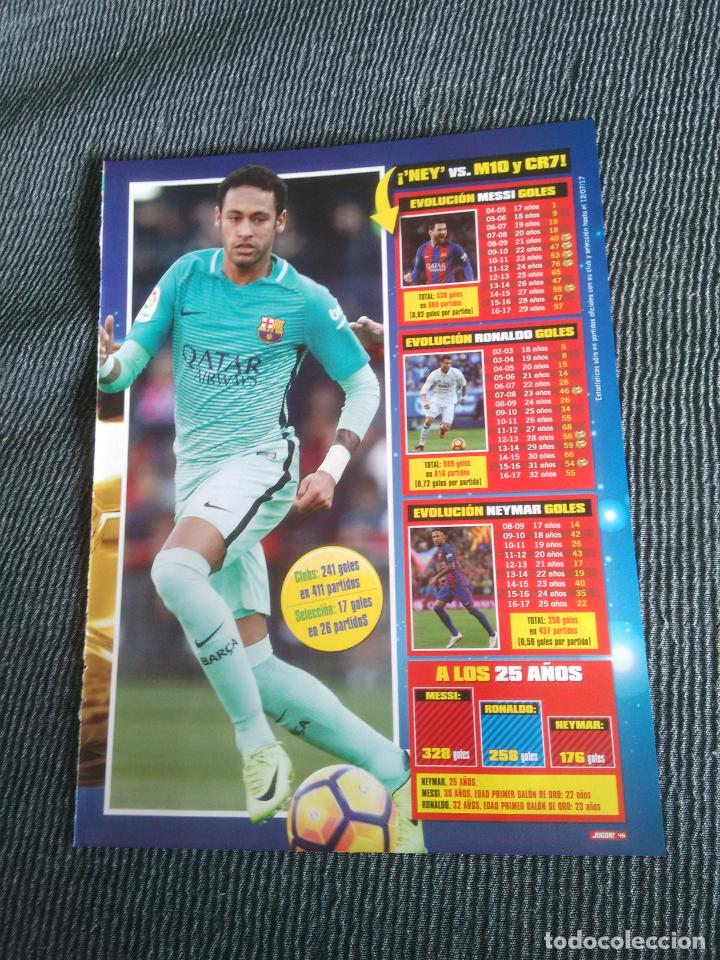 Coleccionismo deportivo: NEYMAR BARCELONA BAR&Ccedil;A TIPO P&Oacute;STER + REAL MADRID ISCO RAMOS CRISTIANO REPORTAJE 1 P&Aacute;G REVISTA JUG&Oacute;N