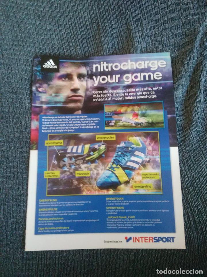 Coleccionismo deportivo: JAVI MARTINEZ - HOJA PUBLICIDAD REVISTA INTERSPORT BOTAS ADIDAS + ANDR&Eacute;S INIESTA BARCELONA JUG&Oacute;N ORO