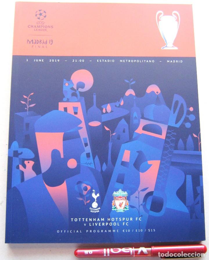 Collezionismo sportivo: BOOK REVISTA FINAL MADRID 2019 LIVERPOOL FC &ndash; TOTTENHAM HOTSPUR OFICIAL UEFA 124 PGS PROGRAMME R348R