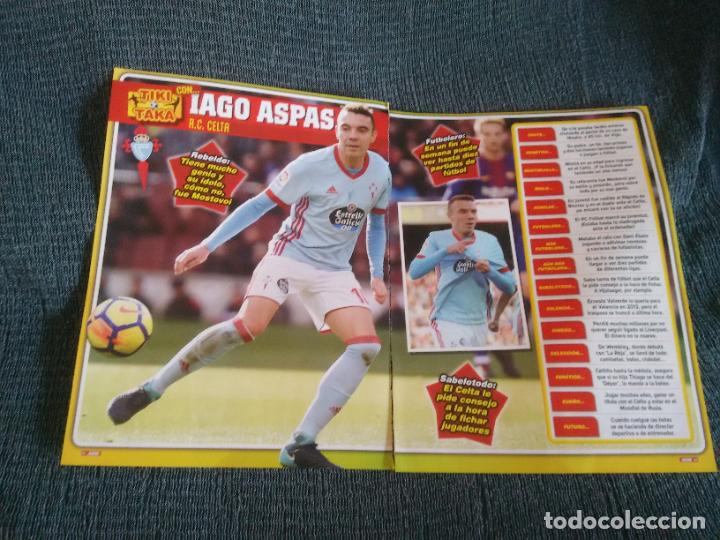 Sports collectibles: TIKI TAKA IAGO ASPAS CELTA VIGO P&Oacute;STER 1 P&Aacute;G REVISTA JUG&Oacute;N DATOS BORJA SA&Uacute;L ERES M&Iacute;STER REAL MADRID