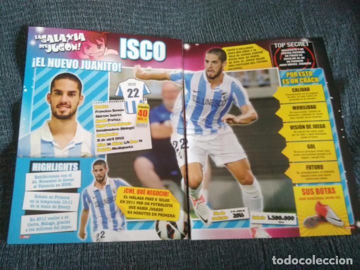 Coleccionismo deportivo: ISCO M&Aacute;LAGA GALAXIA JUG&Oacute;N TIPO P&Oacute;STER REPORTAJE 1 P&Aacute;G REVISTA JUG&Oacute;N + POSTER FALCAO ATL&Eacute;TICO MADRID