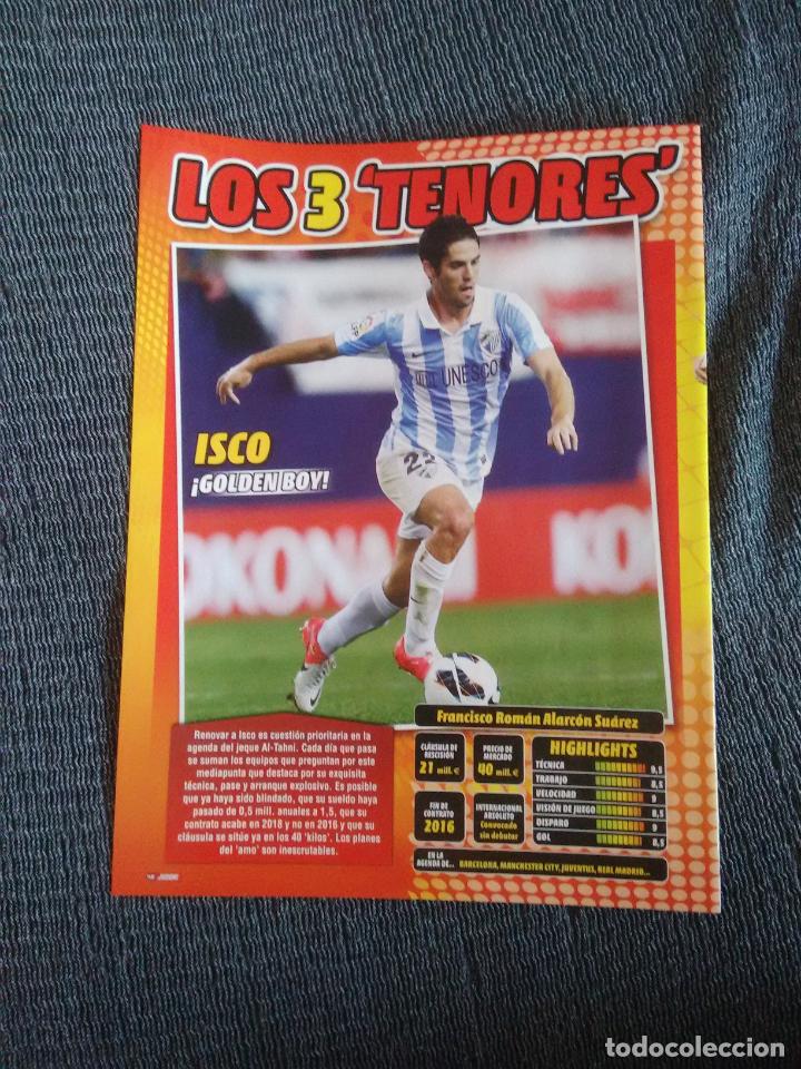 Coleccionismo deportivo: ISCO M&Aacute;LAGA TIPO P&Oacute;STER 1 P&Aacute;GINA REVISTA JUG&Oacute;N DATOS