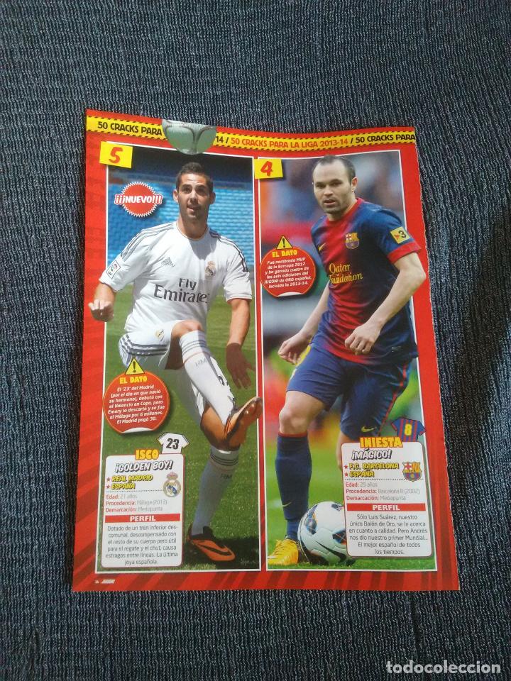Coleccionismo deportivo: ISCO SERGIO RAMOS REAL MADRID INIESTA BARCELONA BAR&Ccedil;A DIEGO COSTA TIPO DOBLE P&Oacute;STER REVISTA JUG&Oacute;N