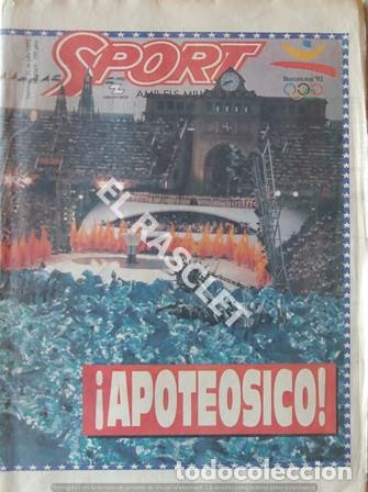 Coleccionismo deportivo: DIARIO SPORT - APOTEOSICO - ANY 1992 N&ordm; 4562 -