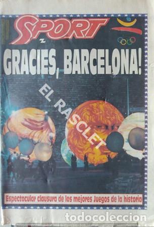 Coleccionismo deportivo: DIARIO SPORT - GRACIES BARCELONA - ANY 1992 N&ordm; 4577 -
