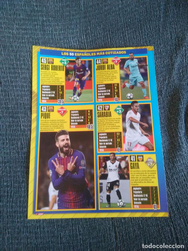 Collectionnisme sportif: PIQU&Eacute; SERGI ROBERTO JORDI ALBA SARABIA GAY&Aacute; PAREJO RAMOS IAGO ASPAS.. REPORTAJE 2 P&Aacute;G REVISTA JUG&Oacute;N
