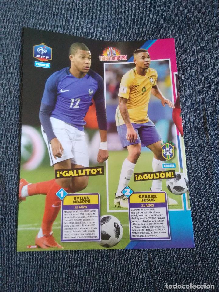 Coleccionismo deportivo: MBAPP&Eacute; FRANCIA GABRIEL JES&Uacute;S BRASIL + BORJA MAYORAL REAL MADRID DE TOM&Aacute;S RAYO RDT BACCA VILLARREAL