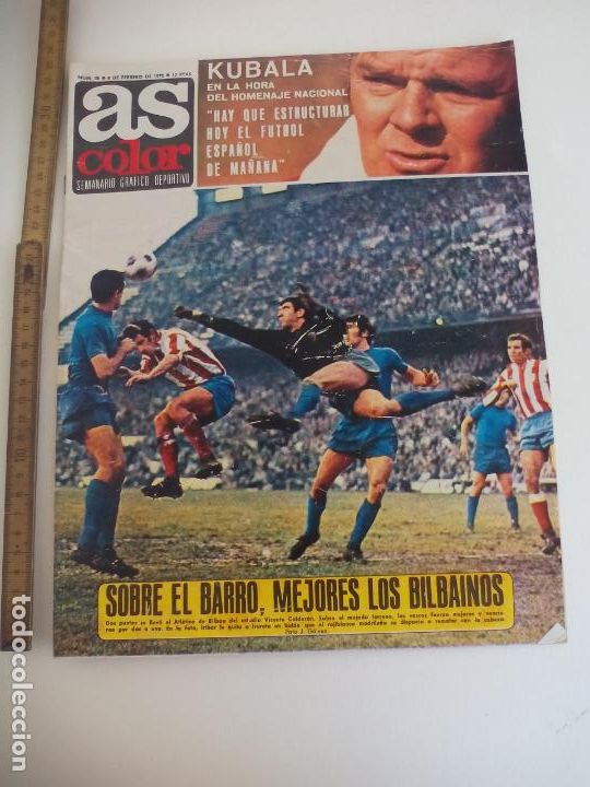 Coleccionismo deportivo: 1972 AS SEMANARIO GRAFICO DEPORTIVO. N&ordm; 38. KUBALA, IRURETA, UWE SEELER