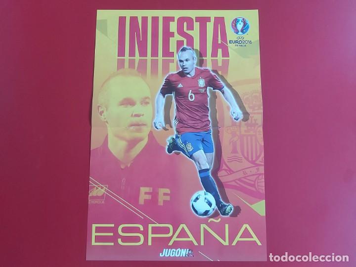 Collectionnisme sportif: POSTER REVISTA JUGON INIESTA CON ESPA&Ntilde;A EURO 2016 FRANCIA