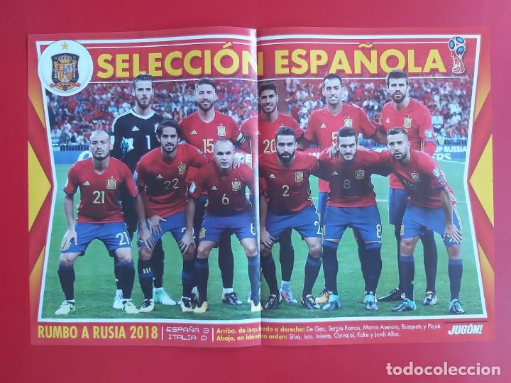 Collectionnisme sportif: POSTER REVISTA JUGON ALINEACION SELECCION ESPA&Ntilde;OLA RUMBO A RUSIA 2018