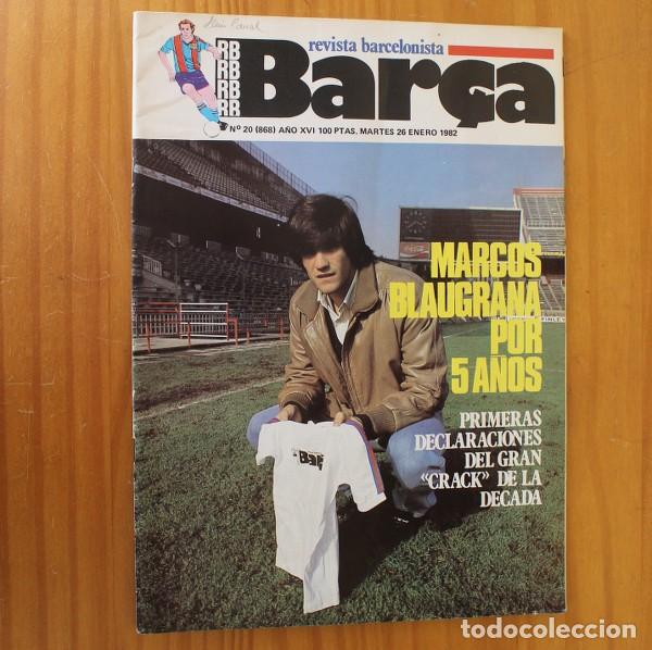 rb revista barça 20 (868), enero 1982. marcos, - Comprar Revistas y ...