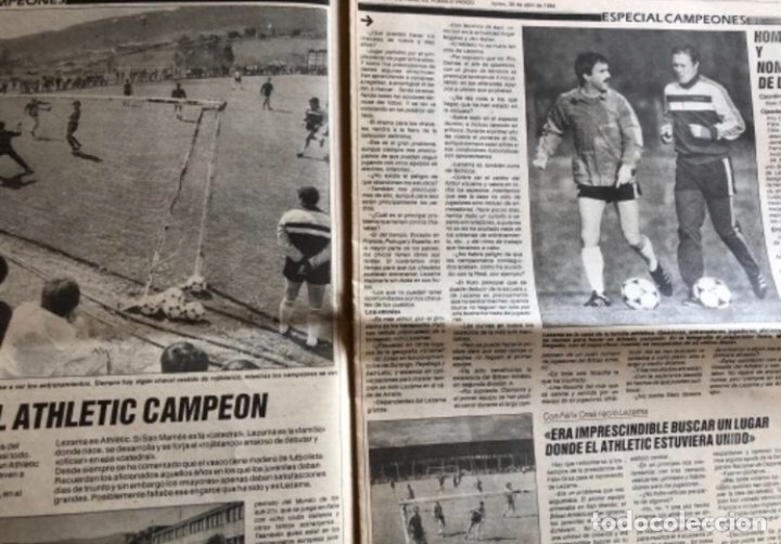 Coleccionismo deportivo: ATHLETIC CLUB BILBAO, CAMPEONES LIGA 1983/84. SUPLEMENTO ESPECIAL EL CORREO ESPAÑOL. 30/2/1984. - Foto 4 - 211442394