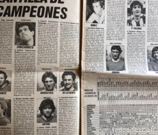 Coleccionismo deportivo: ATHLETIC CLUB BILBAO, CAMPEONES LIGA 1983/84. SUPLEMENTO ESPECIAL EL CORREO ESPAÑOL. 30/2/1984. - Foto 5 - 211442394