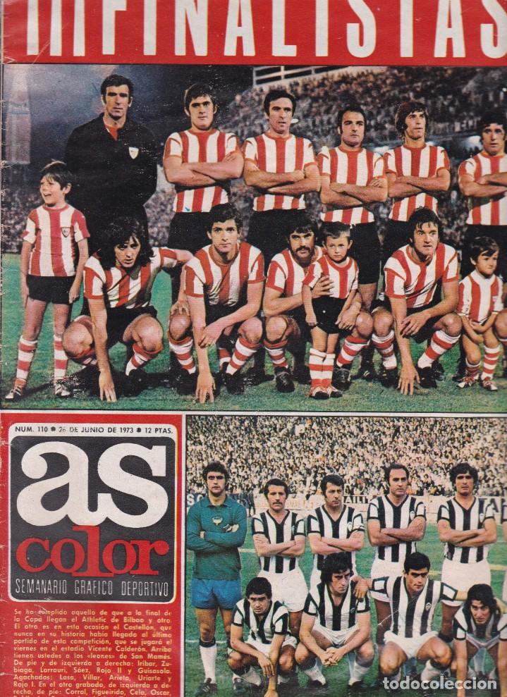 Coleccionismo deportivo: AS COLOR - N&ordm; 110 / 26 JUNIO DE 1973 - CON POSTER U. D. LAS PALMAS