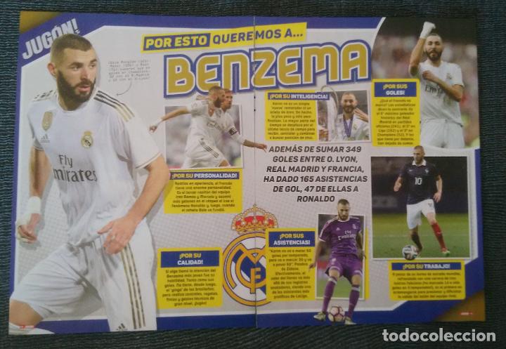 Coleccionismo deportivo: POR ESTO QUEREMOS A KARIM BENZEMA REAL MADRID REPORTAJE 2 P&Aacute;G REVISTA JUG&Oacute;N + CROMO STORY BANEGA
