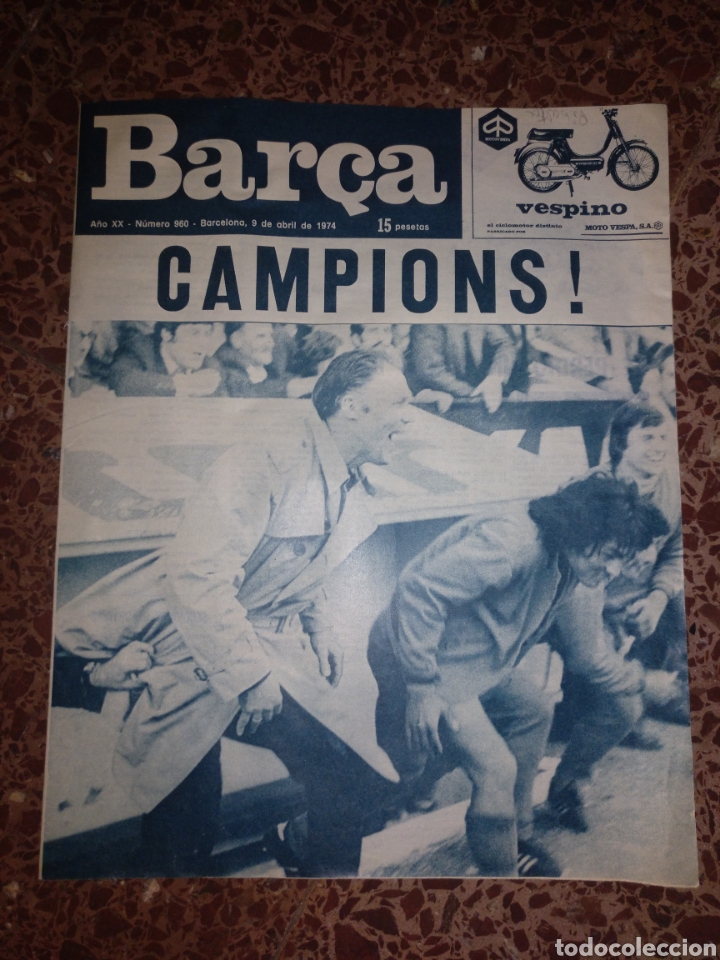 Coleccionismo deportivo: Revista Bar&ccedil;a num 960 9 abril 1974.Joan miro