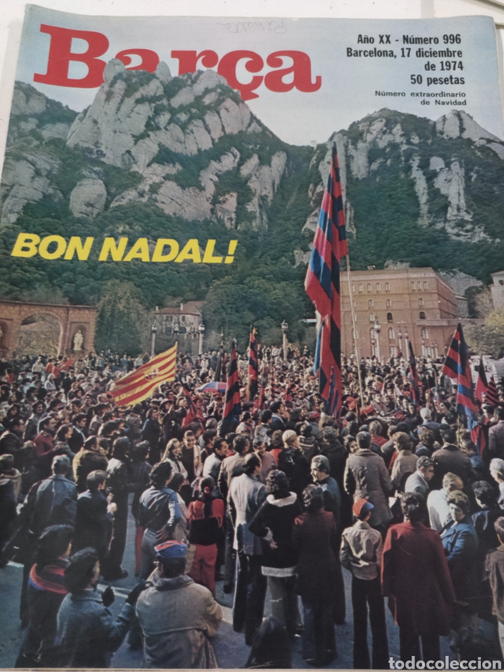 Coleccionismo deportivo: Revista Bar&ccedil;a, num 1049 extra navidad. 23 diciembre 1975