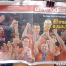 Coleccionismo deportivo: EL PERIÓDICO PORTADA ESPAÑA GANA MUNDIAL DE FUTBOL 2010. Lote 215412806