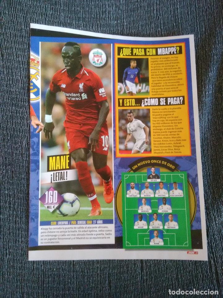 Coleccionismo deportivo: REPORTAJE 1 P&Aacute;G JUG&Oacute;N NUEVO ONCE DE ORO REAL MADRID MAN&Eacute; LIVERPOOL MBAPP&Eacute; FRANCIA PSG Y BALE
