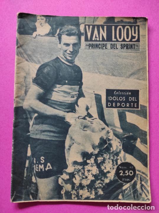 Coleccionismo deportivo: REVISTA COLECCION IDOLOS DEL DEPORTE N&ordm; 63 1959 VAN LOOY - PRINCIPE DEL SPRINT - CICLISMO BELGICA