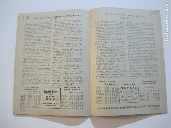 Coleccionismo deportivo: FUTBOL-HISTORIA DE LA LIGA 1928 · 1940-TOMO I-REVISTA ANTIGUA FUTBOL-VER FOTOS-(K-718) - Foto 11 - 221309552