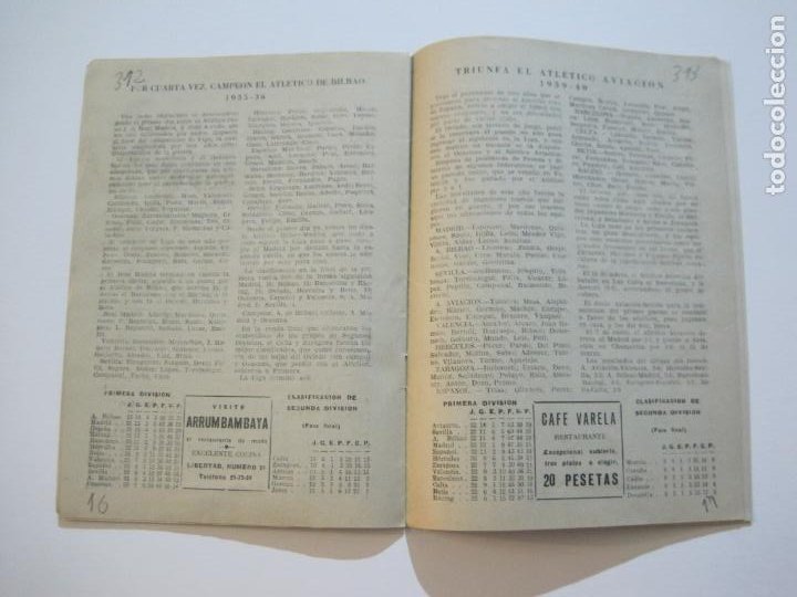 Coleccionismo deportivo: FUTBOL-HISTORIA DE LA LIGA 1928 · 1940-TOMO I-REVISTA ANTIGUA FUTBOL-VER FOTOS-(K-718) - Foto 12 - 221309552