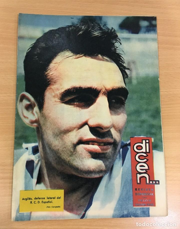 Sports collectibles: REVISTA DICEN A&Ntilde;O VII n&ordm; 364 (21 NOVIEMBRE 1959) - ARGIL&Eacute;S, DEFENSA DEL RCD ESPA&Ntilde;OL