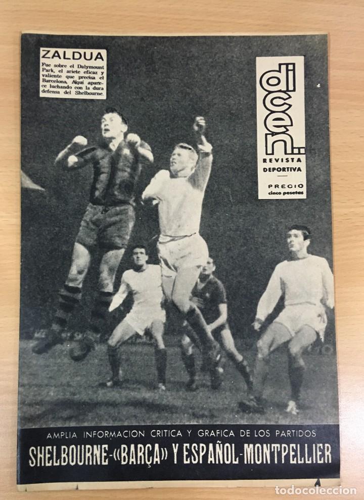 Coleccionismo deportivo: REVISTA DICEN A&Ntilde;O XI n&ordm; 556 (27 SEPTIEMBRE 1963) - CF BARCELONA vs SHELBORNE