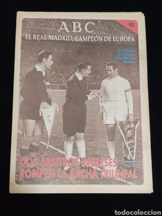 Coleccionismo deportivo: El Real Madrid,campeon de europa,periodico ABC, N&deg; 12. Dos arbitros ingleses rompen la racha.