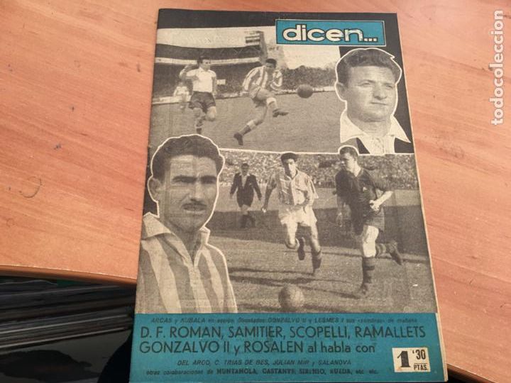 Coleccionismo deportivo: DICEN N&ordm; 33 25 ABRIL 1953 ROMAN SAMITIER SCOPELLO RAMALLETS GONZALVO ROSALEN (COIB159)