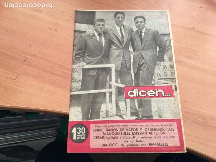 Coleccionismo deportivo: DICEN N&ordm; 37 23 MAYO 1953 ESPA&Ntilde;OL ESPERA A GIJON ENTRE BA&Ntilde;OS DE VAPOR (COIB159)