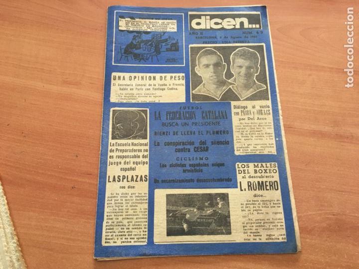 Coleccionismo deportivo: DICEN N&ordm; 47 8 AGOSTO 1953 DIALOGO PARRA Y ARGILES, PRIETO AL ESPA&Ntilde;OL, MALES DEL BOXEO, (COIB159)