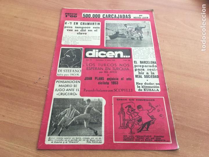 Coleccionismo deportivo: DICEN N&ordm; 69 9 ENERO 1954 BAR&Ccedil;A, ESPA&Ntilde;OL Y OTROS (COIB159)