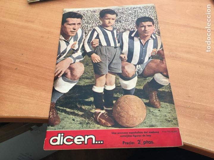 Coleccionismo deportivo: DICEN N&ordm; 86 8 MAYO 1954 PORTADA JUGADORES ESPA&Ntilde;OL, ADEM&Aacute;S BAR&Ccedil;A, ESPA&Ntilde;OL Y OTROS (COIB161)