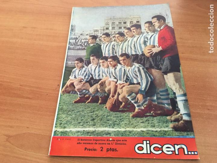 Coleccionismo deportivo: DICEN N&ordm; 103 4 SEPTIEMBRE 1954 PLANTILLA ALAVES, BAR&Ccedil;A, ESPA&Ntilde;OL Y OTROS (COIB162)