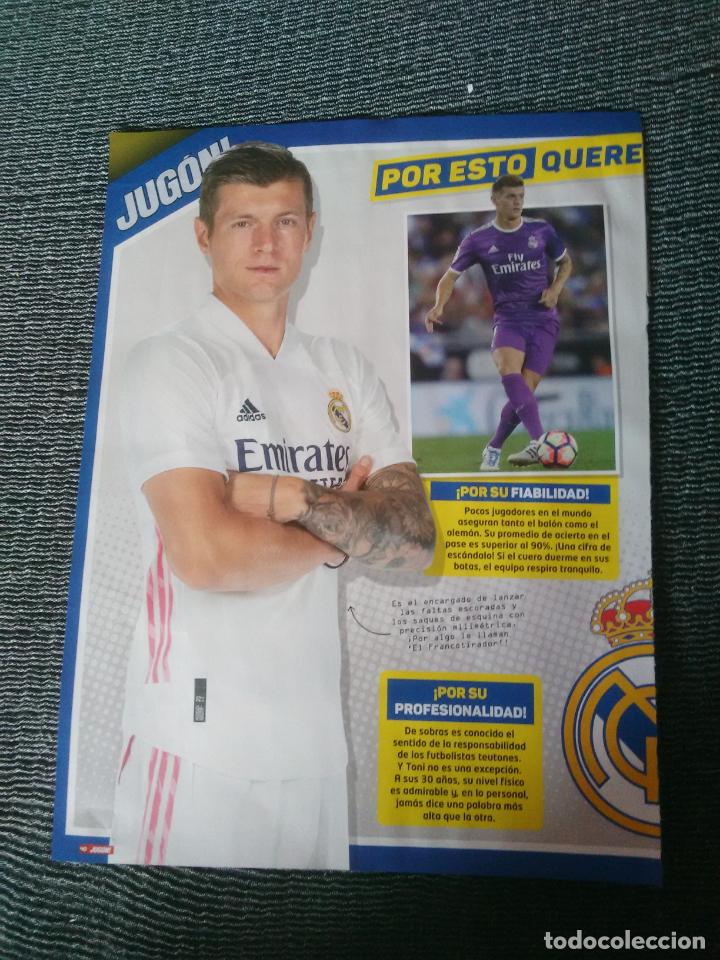 Coleccionismo deportivo: TONI KROOS REAL MADRID TIPO P&Oacute;STER Y REPORTAJE 1 P&Aacute;G REVISTA JUG&Oacute;N + TALENTINOS YUNUS MUSAH VALENCIA